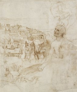 View of the City of Perugia, with the Penitent St Jerome in the Foreground